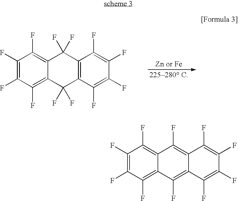 Fluorinated pentacene derivative and method of producing same