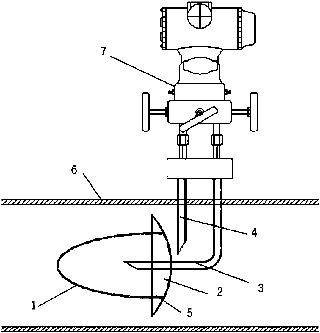 Flow measurement device and system with anti-blocking function