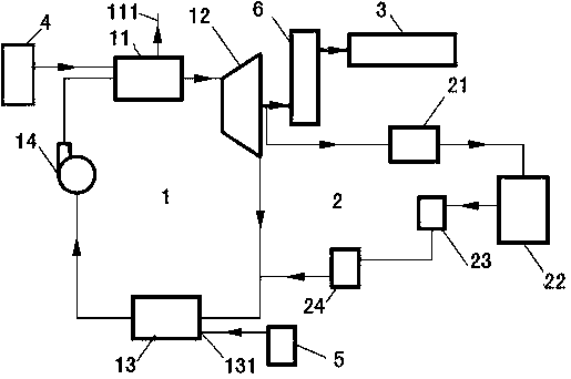 Completely sealed circulating power generation system and power generation method for low-grade heat energy