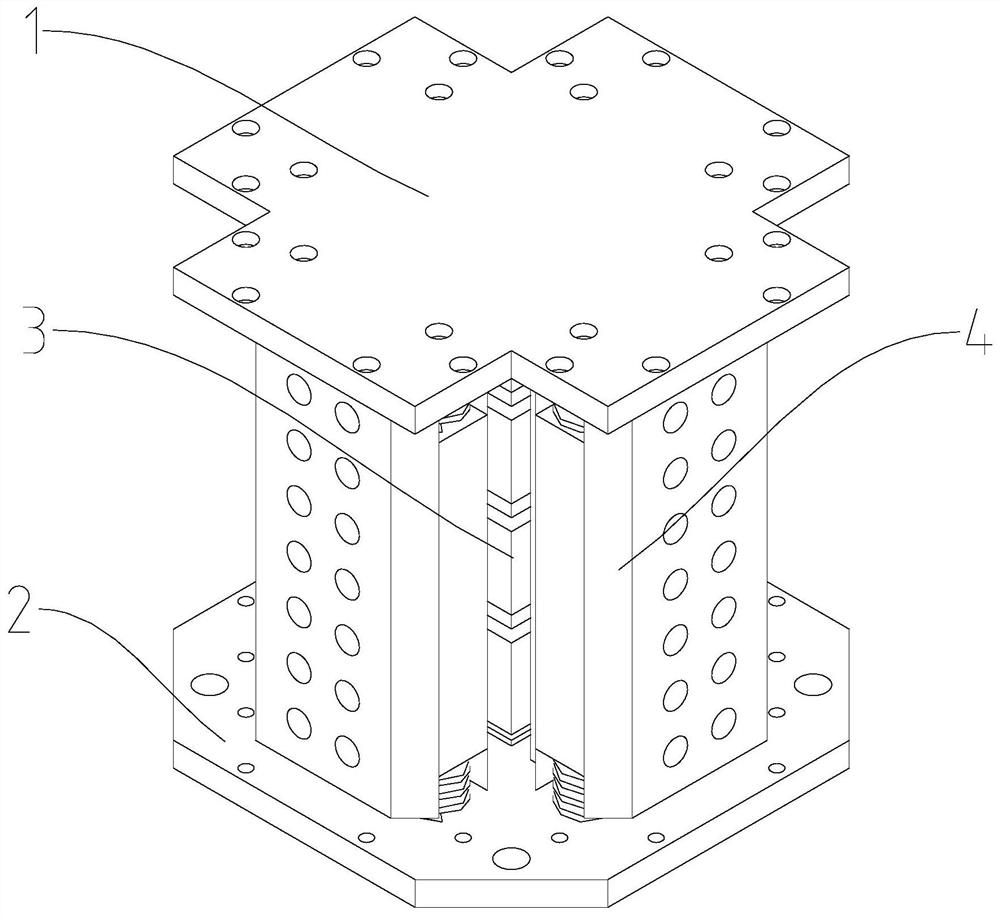 Parameter-adjustable multi-line spectrum frequency vibration reduction device