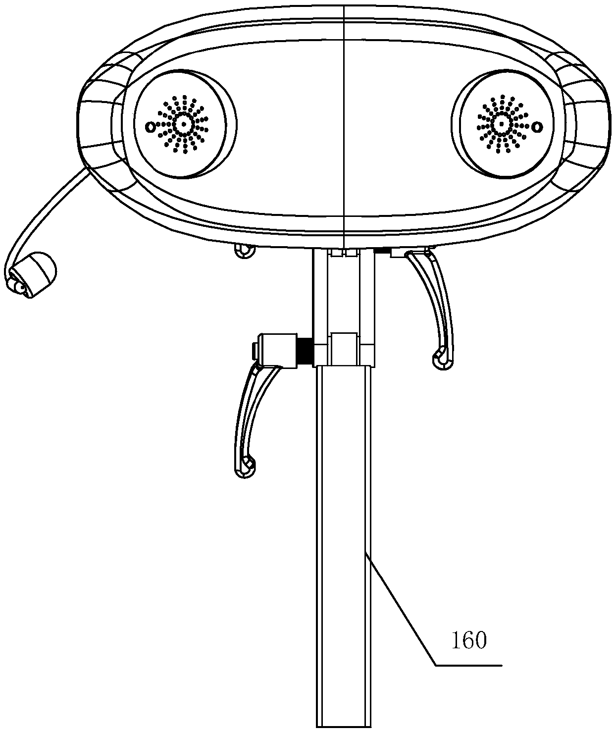 Electronic headrest, control terminal and wheelchair comprising electronic headrest