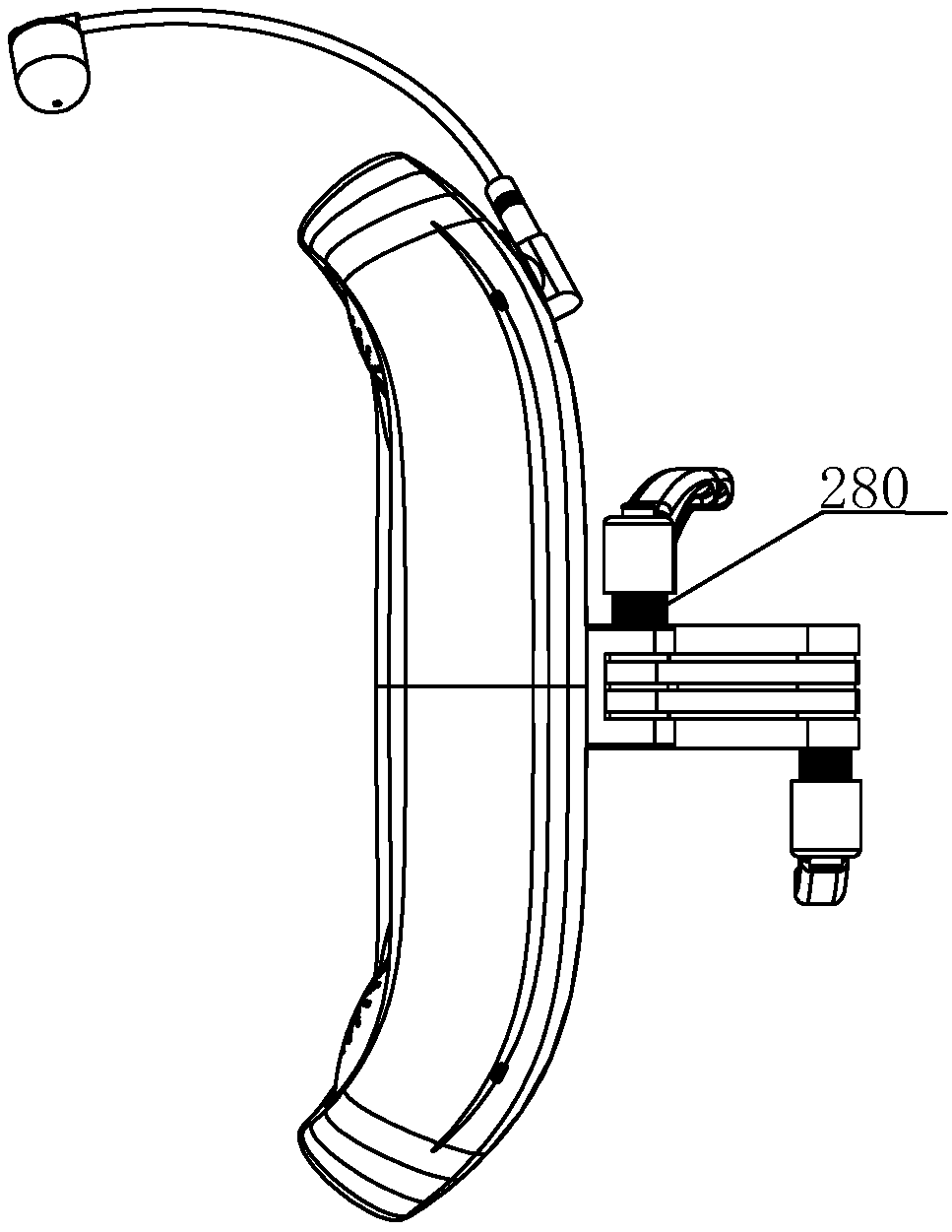 Electronic headrest, control terminal and wheelchair comprising electronic headrest