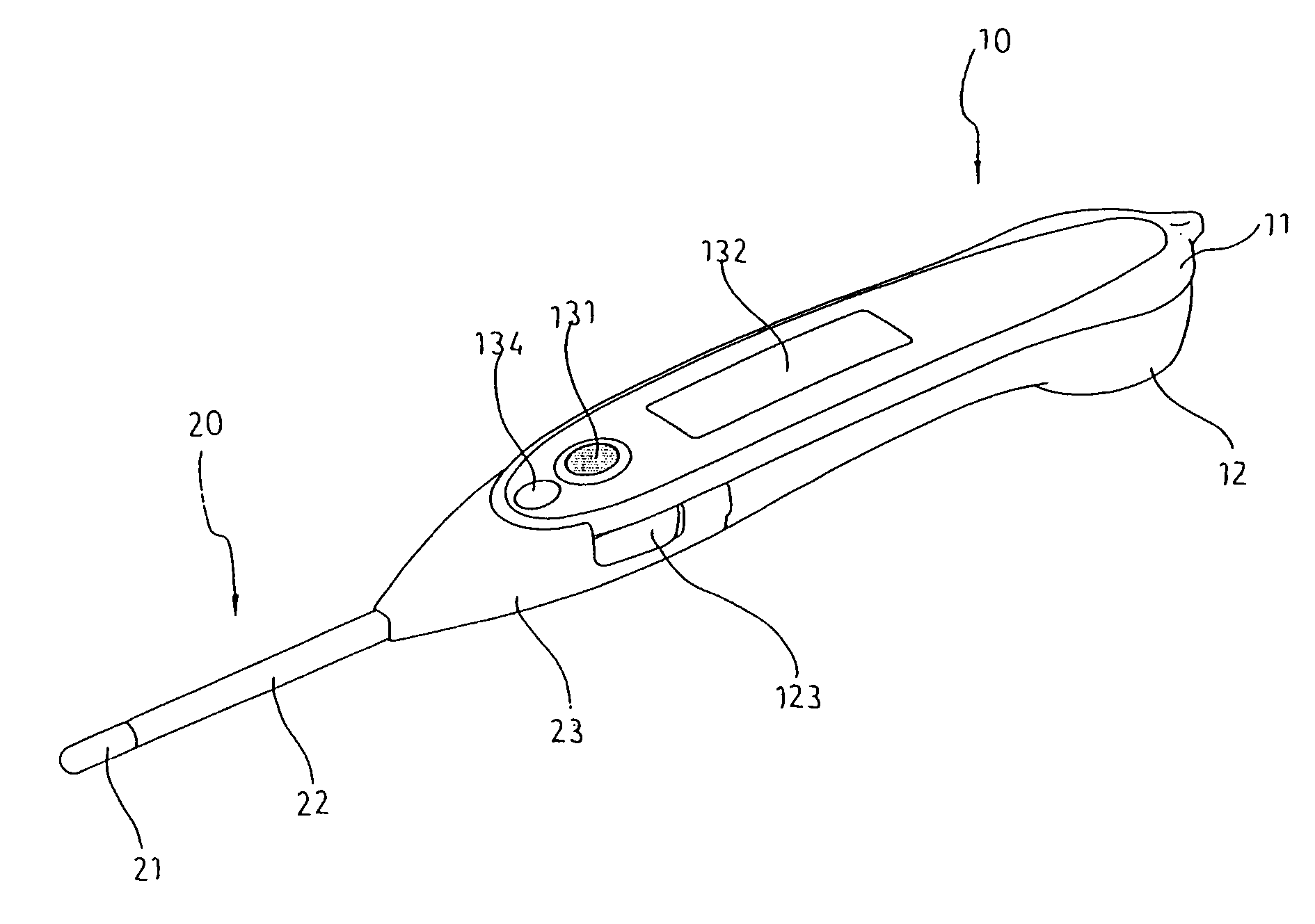 Assembly method and structure of an electronic clinical thermometer