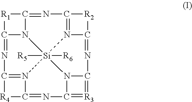 Method for preparing silica particles containing a phthalocyanine derivative, said particles and uses thereof