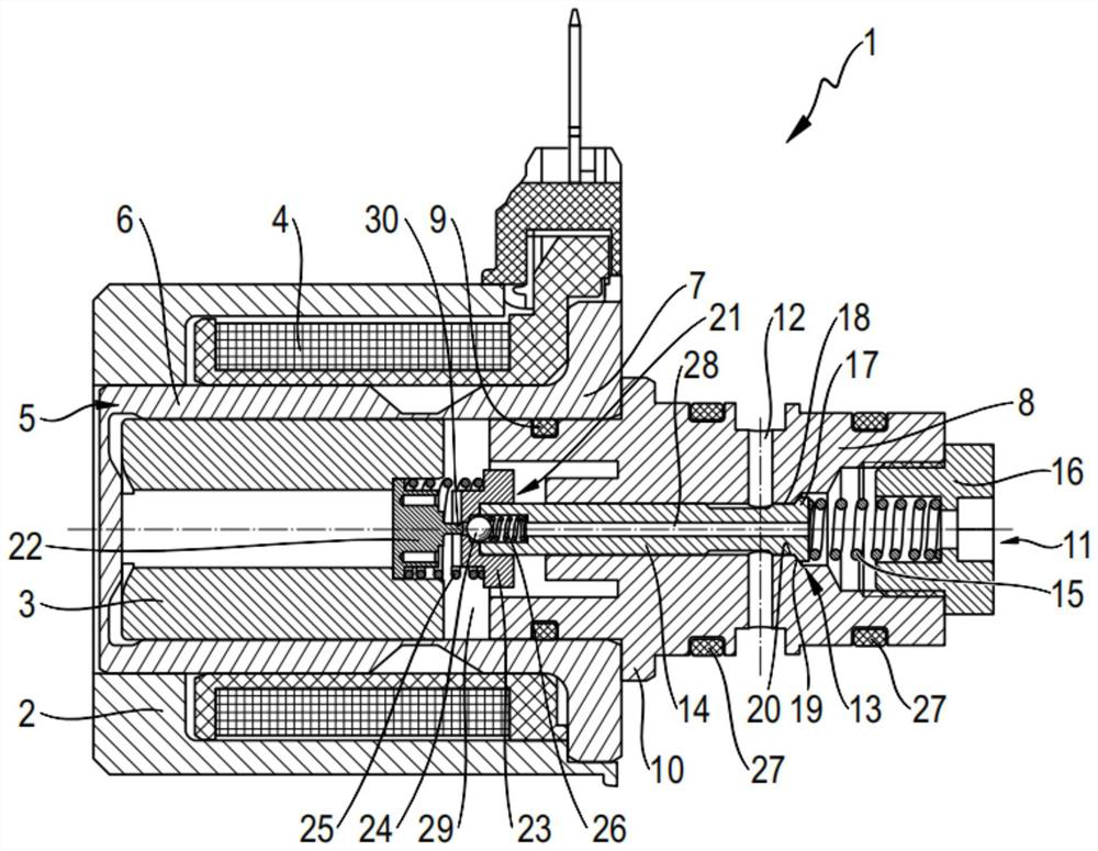 Electromagnetic proportional valve and system having a proportional valve