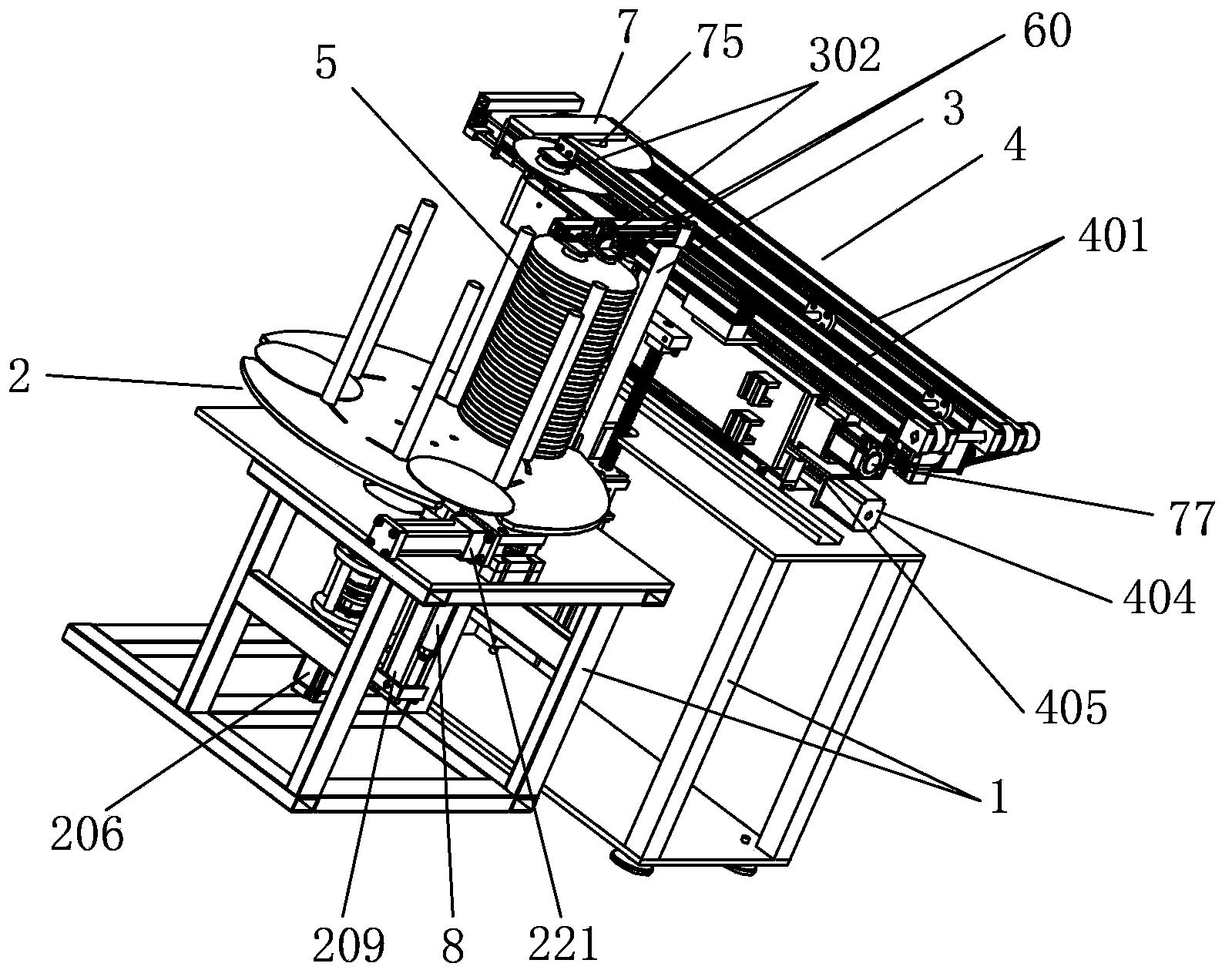 Full-automatic feeding device of punching machine