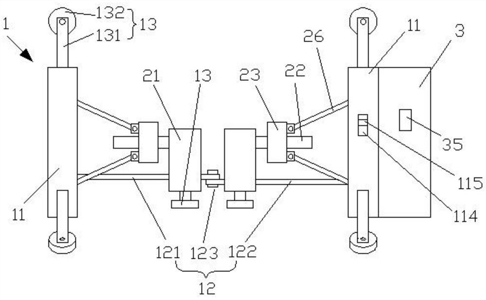 A trolley suitable for cable elbow laying