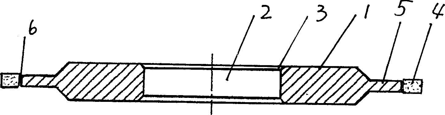 Slot milling grinding wheel of cubic boron nitride and manufacturing method