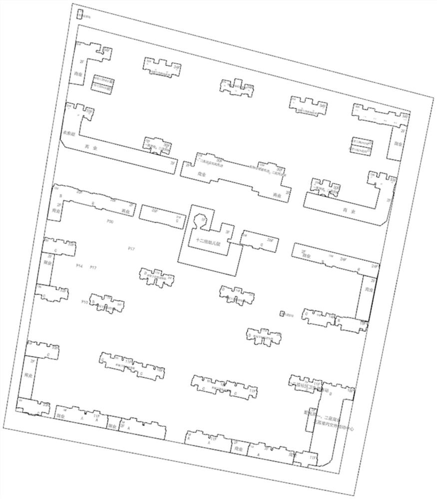 Building outline automatic identification method based on building general plane positioning map