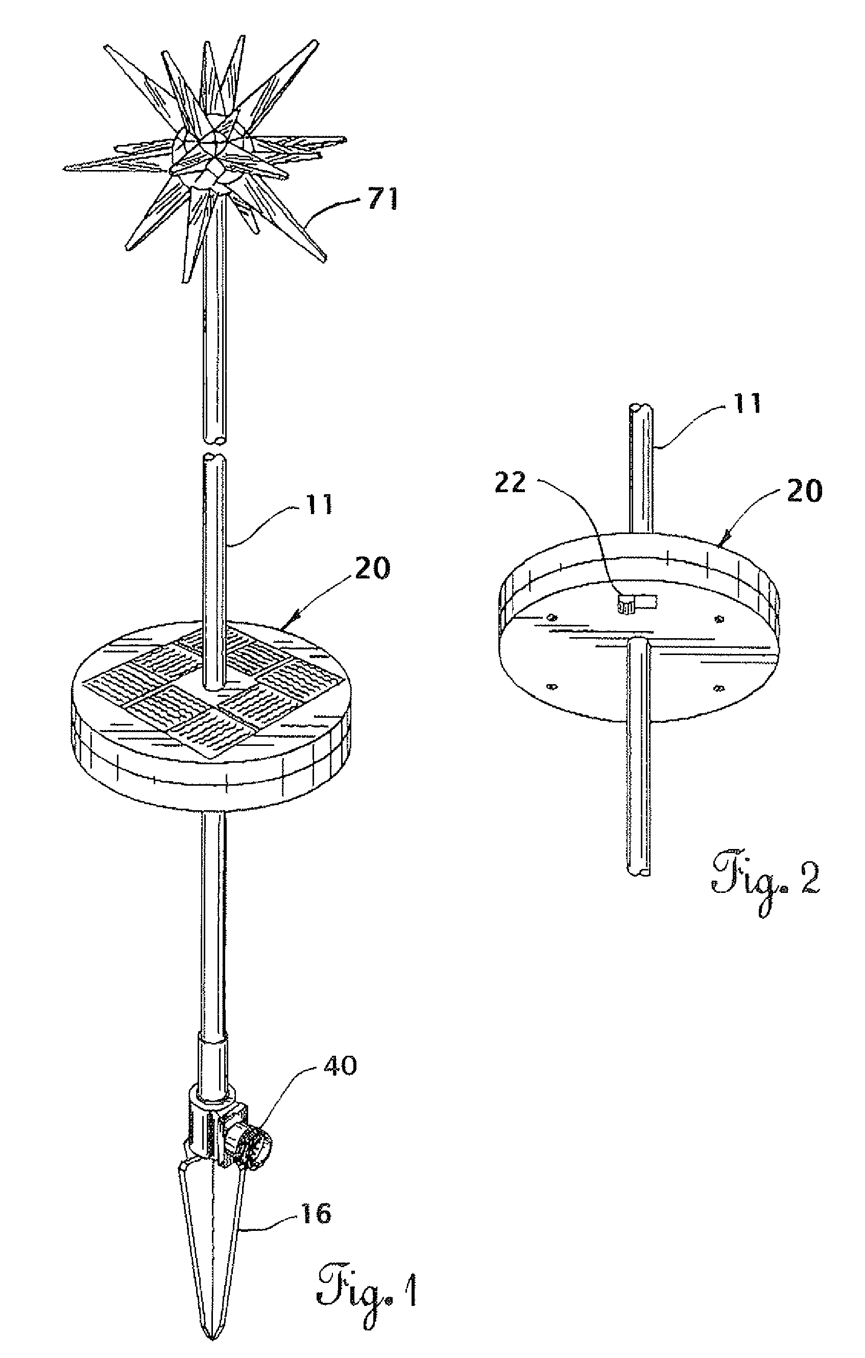 Solar powered decorative light system