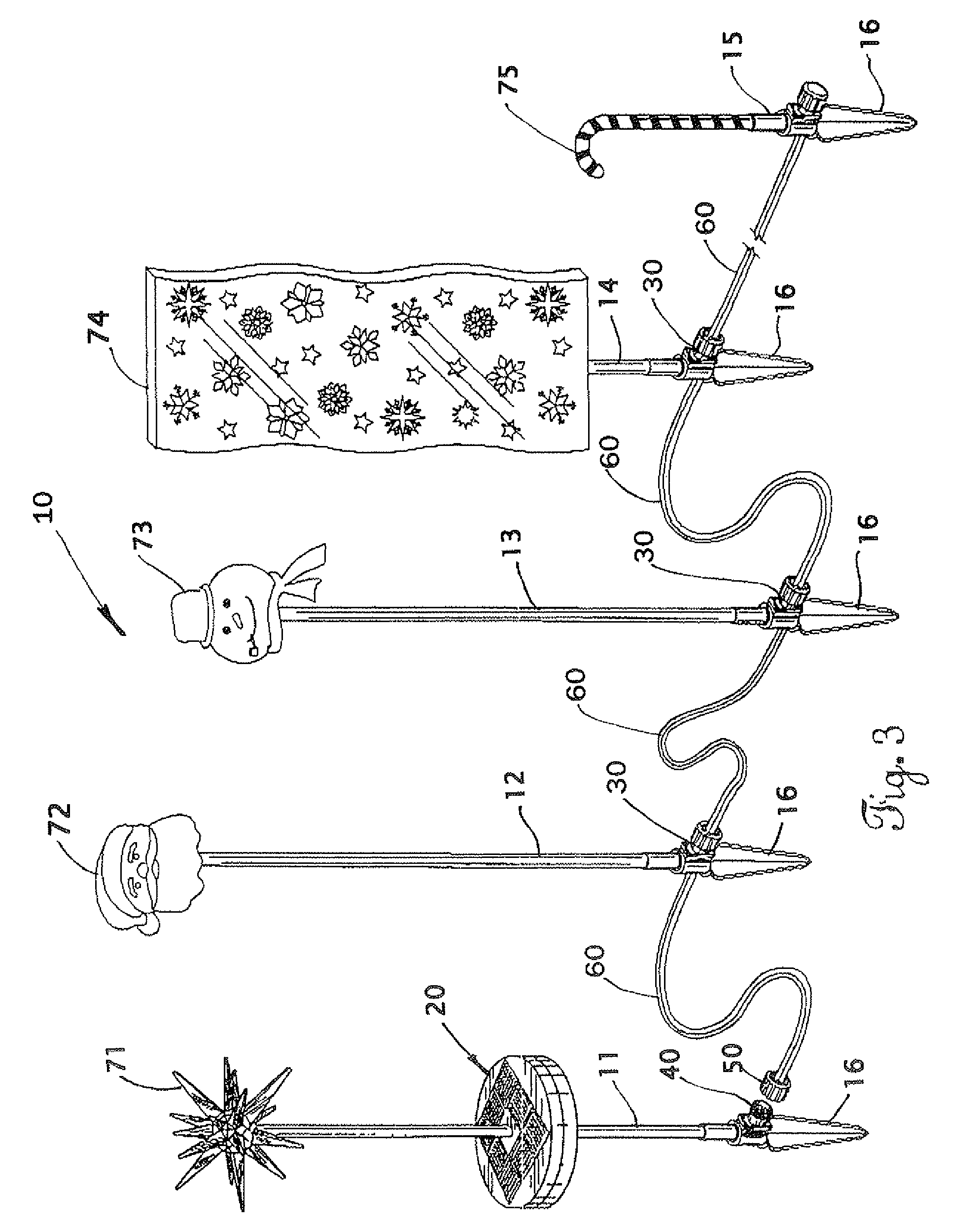 Solar powered decorative light system