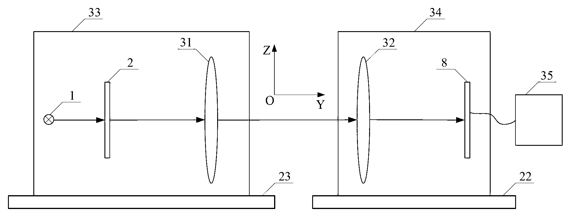 Installation device and method for arc-second-level three-dimensional optical deformation measurement device