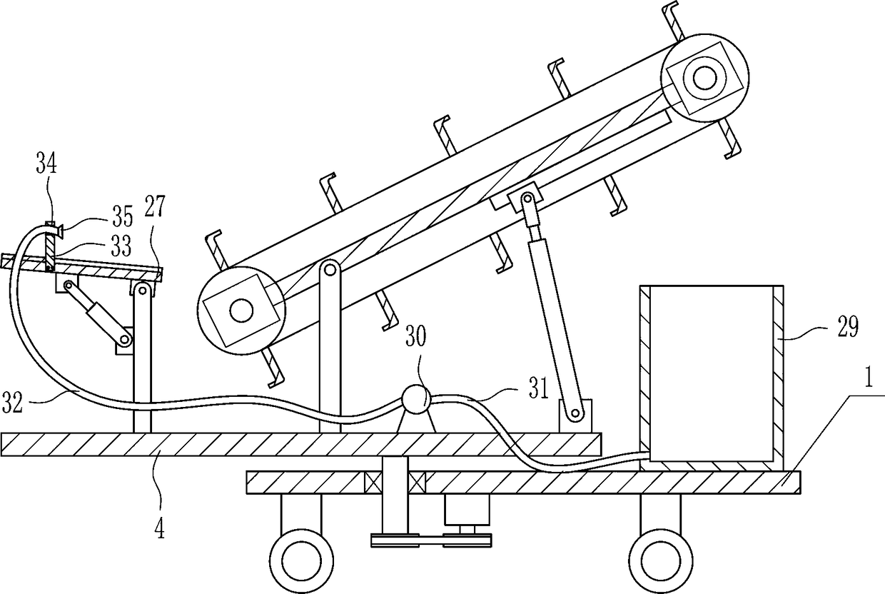 Brick conveying device for building