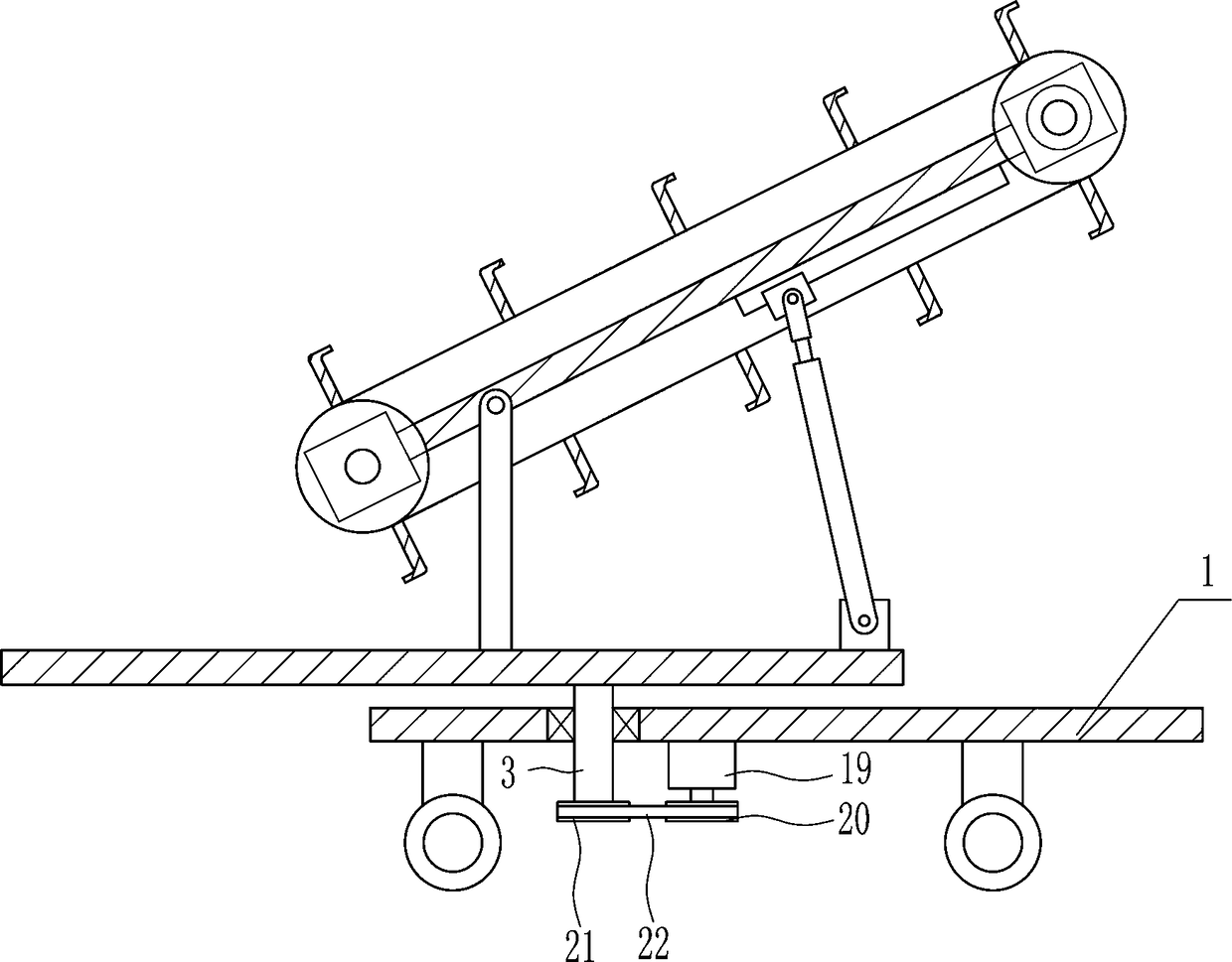 Brick conveying device for building