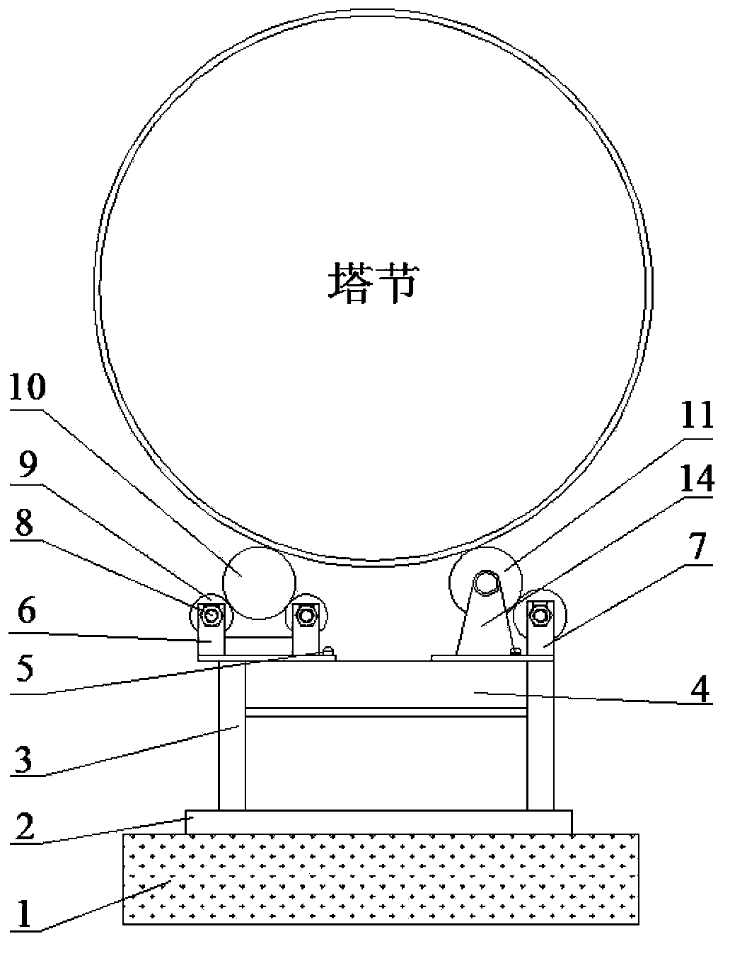 Tool special for tower assembling and welding