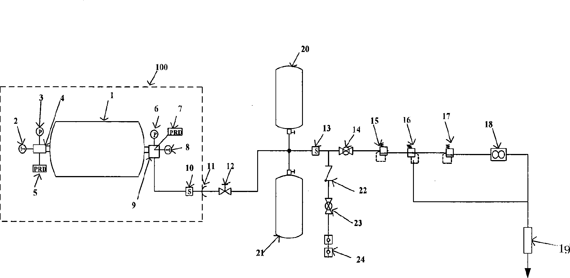 Detection system and method for mesomeric state hydrogen gas consumption