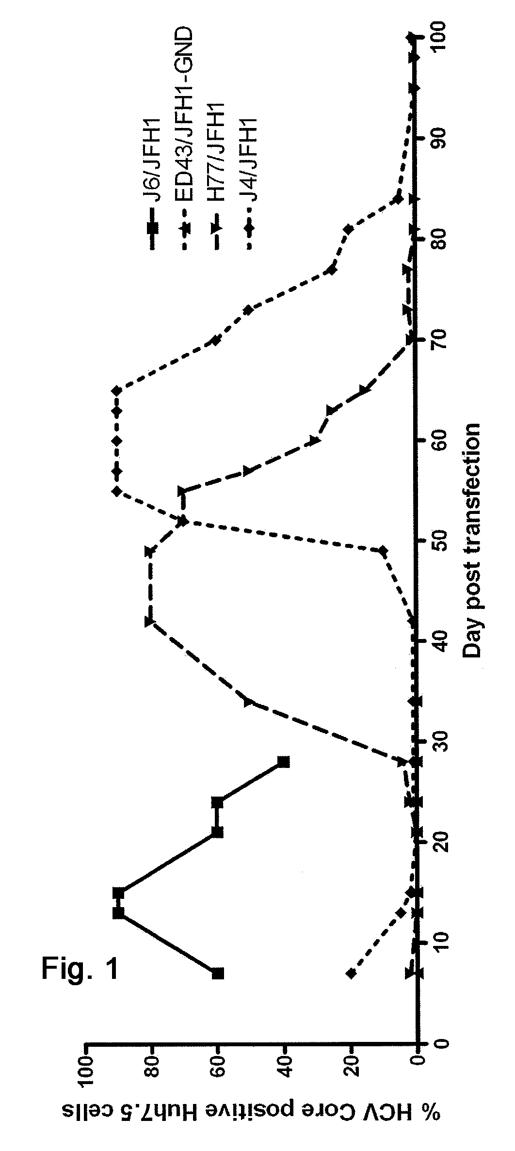 Efficient cell culture system for hepatitis C virus genotype 1A and 1B