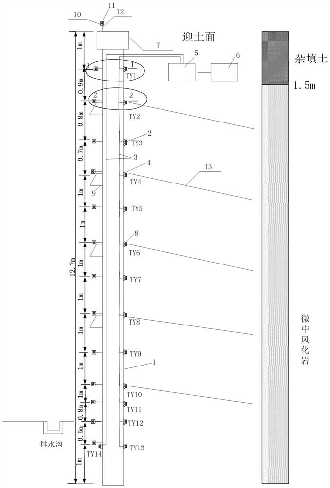 A method for monitoring soil pressure and displacement of micro-steel pipe piles