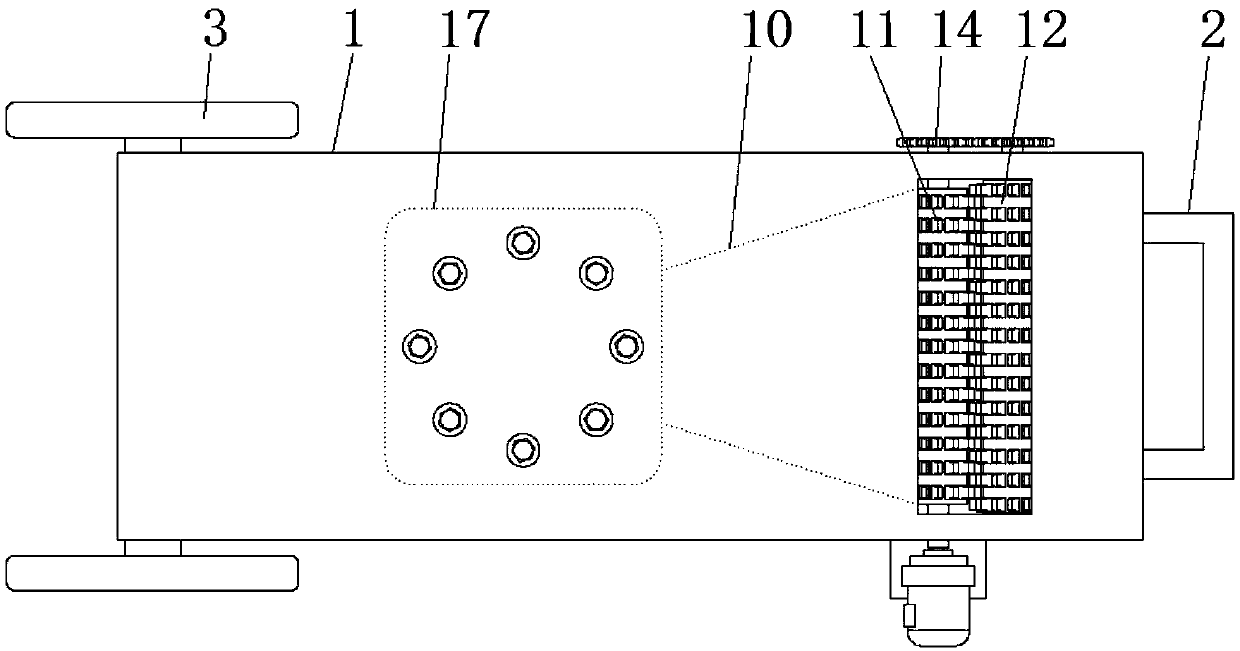 Pavement repairing equipment convenient for rapidly processing materials