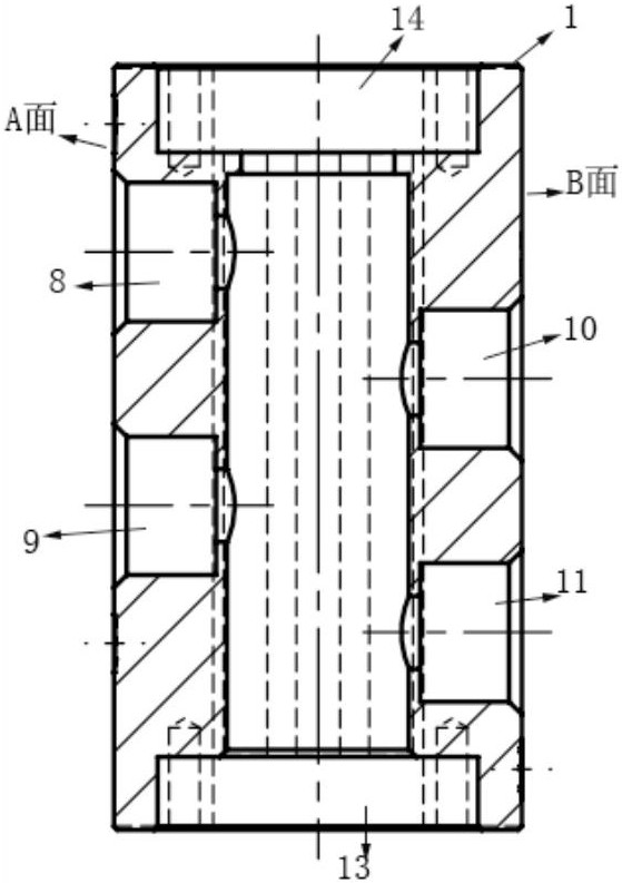 Two-position four-way electromagnetic valve