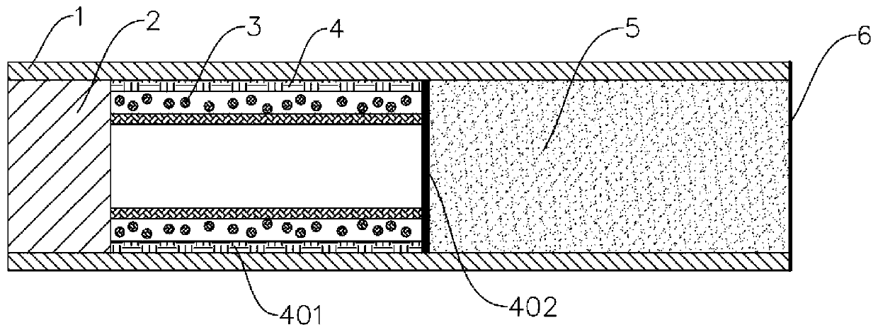 Flue gas treatment part, low-temperature incombustible particle type cigarettes using the same and production technique thereof