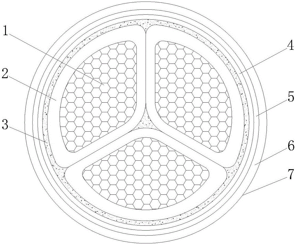 Metal inter-locked armored fire-and-damp-proof power cable