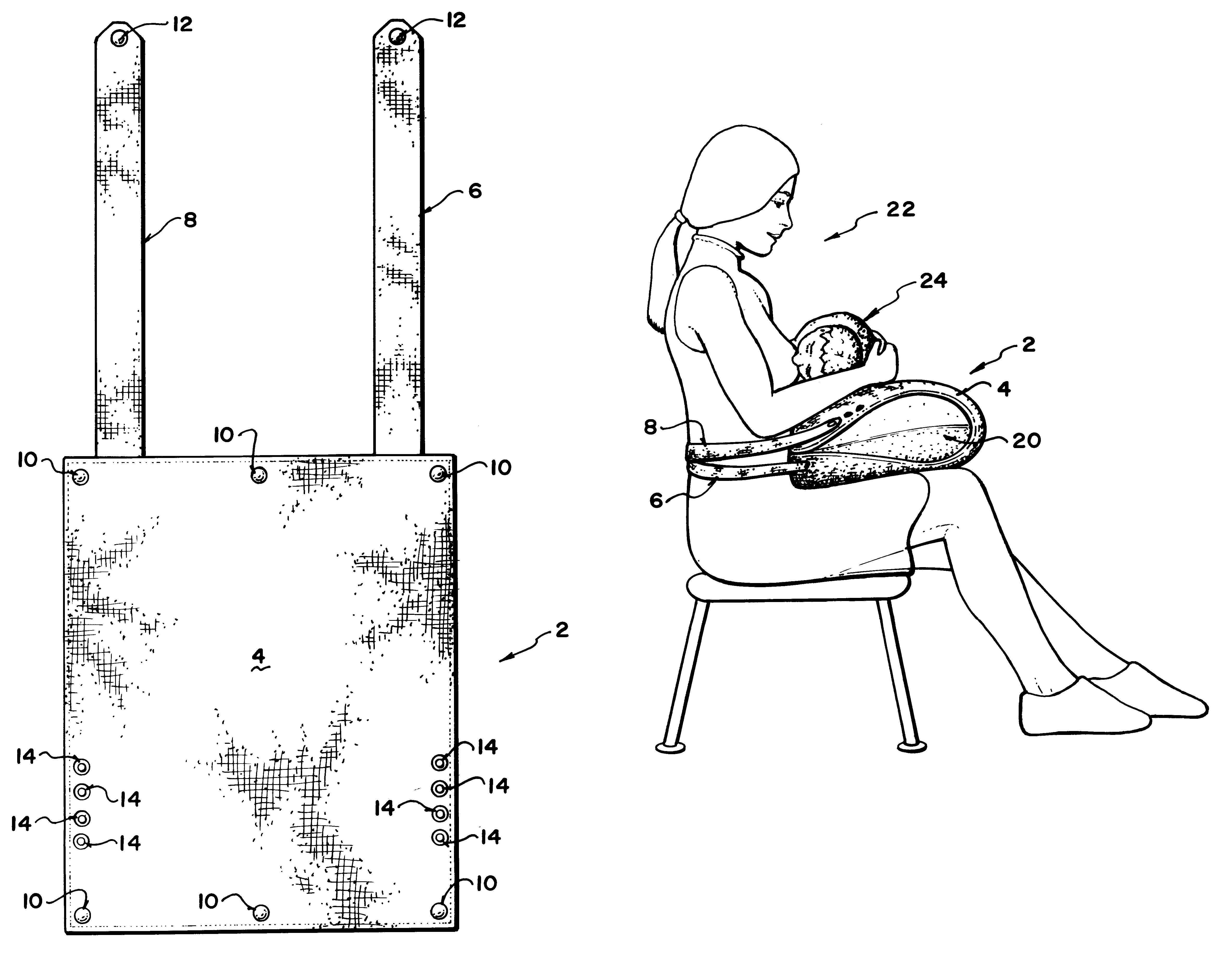 Adjustable wrap for pillow used for supporting baby when nursing