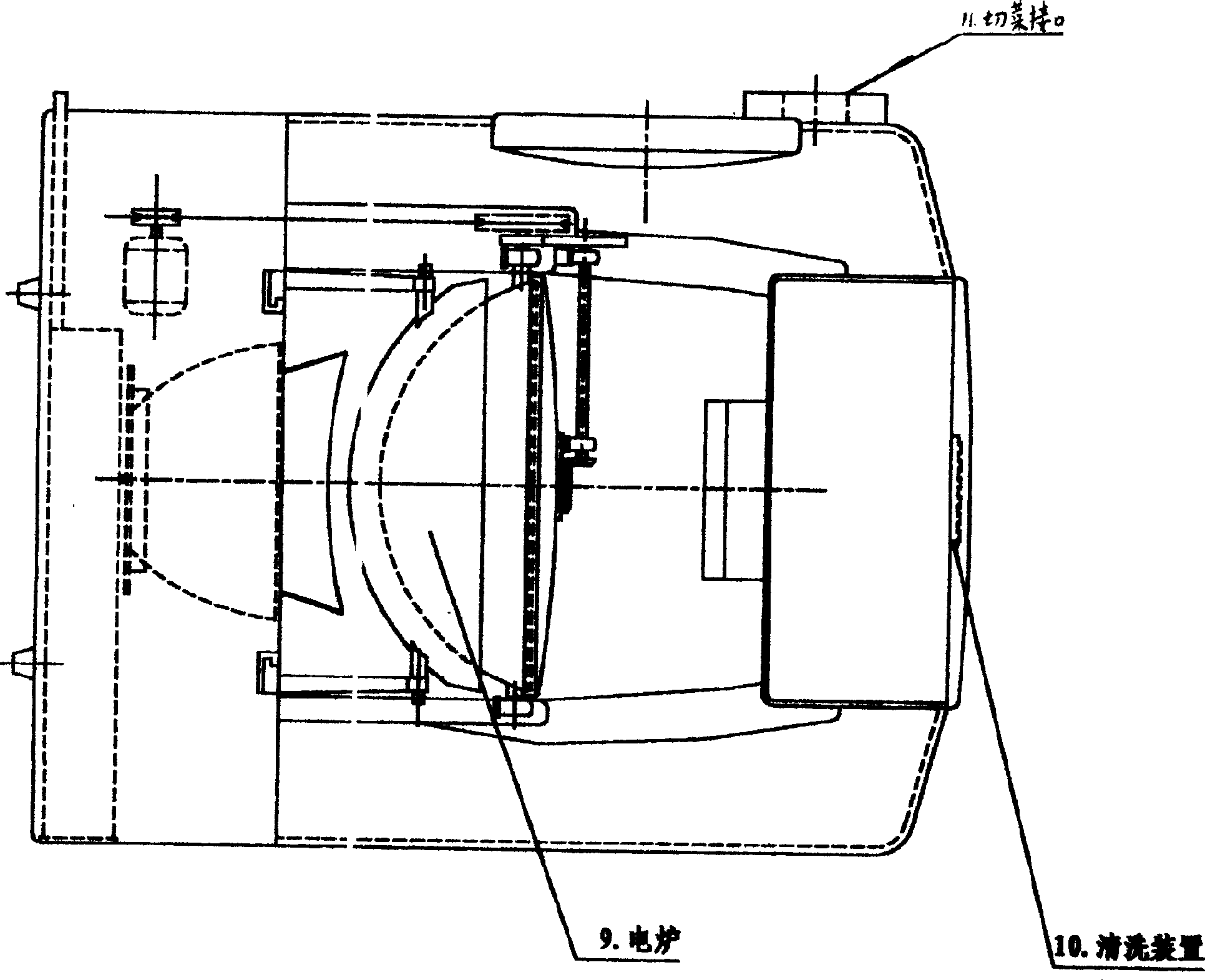 Pot for automatically cooking dishes or making soup