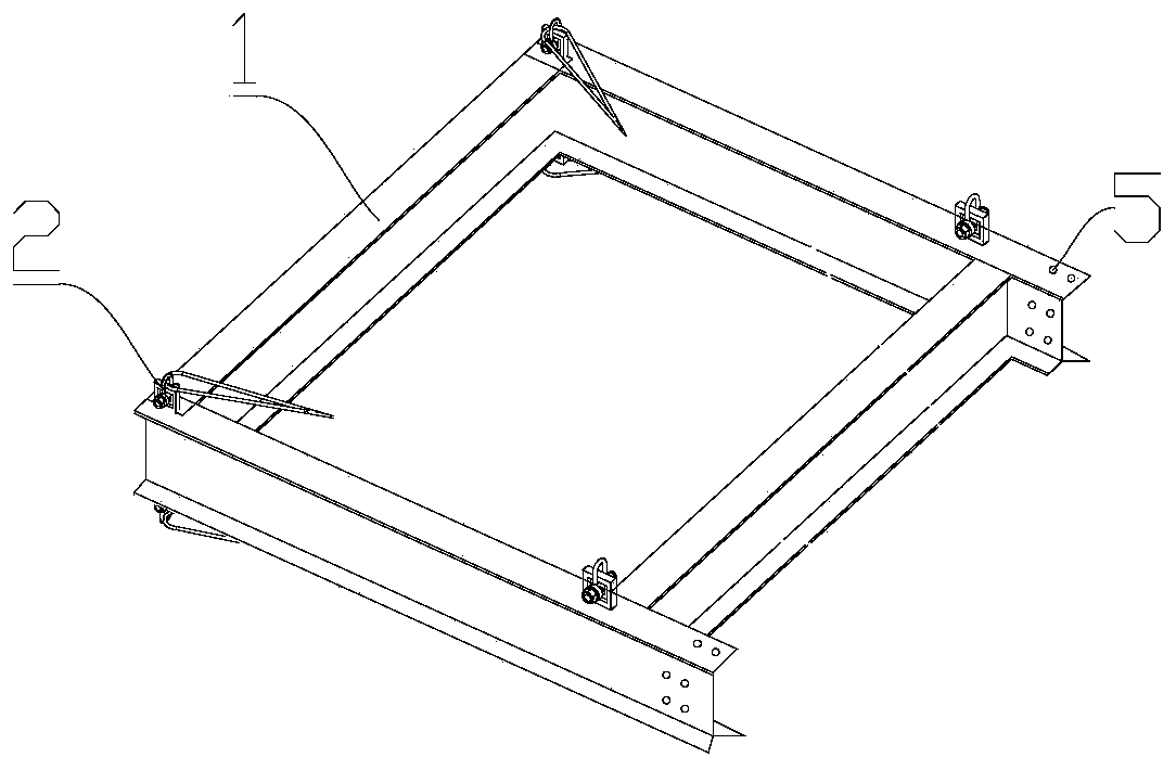 Auxiliary tool and method for hoisting laminated plate