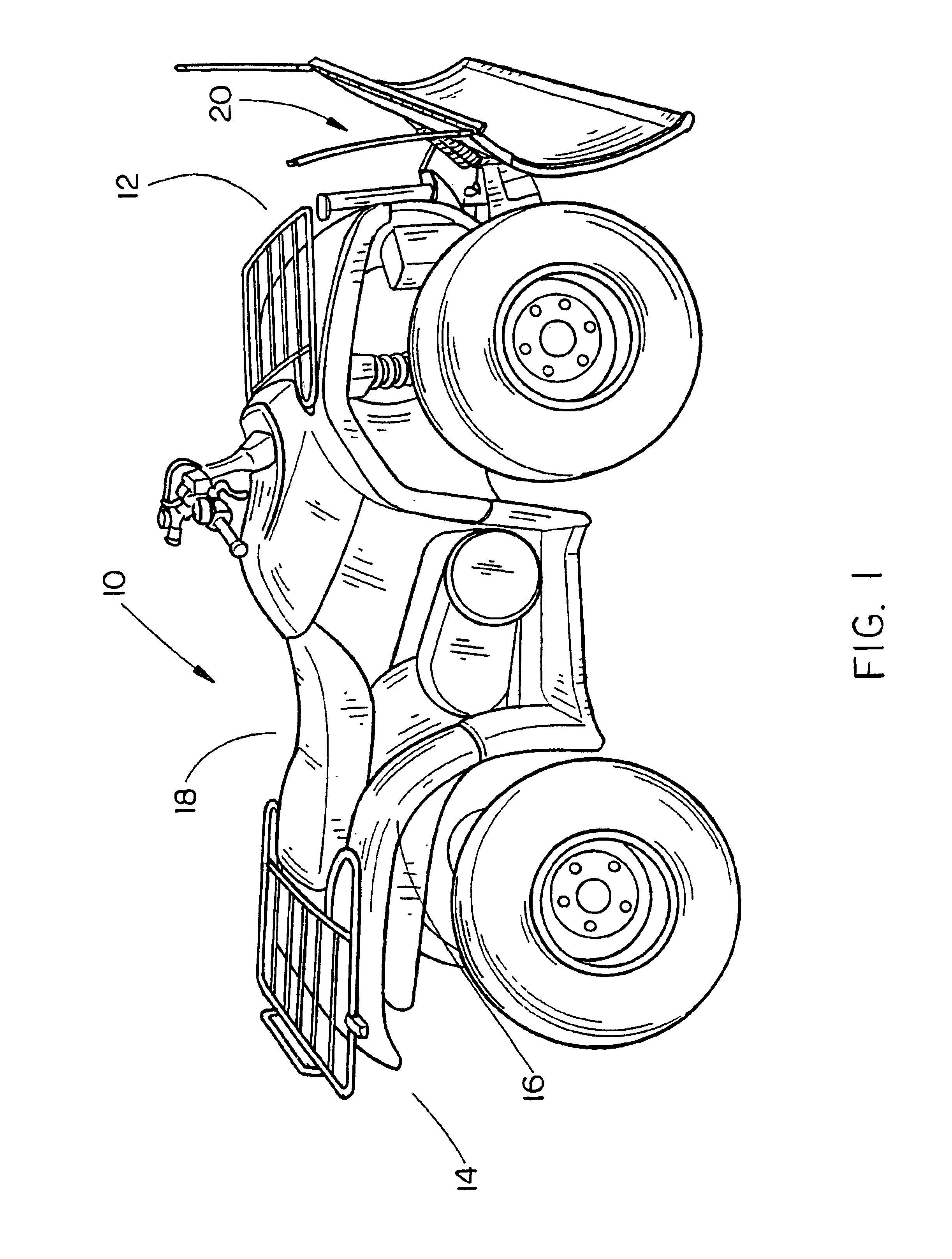 Blade attachment for an all-terrain vehicle