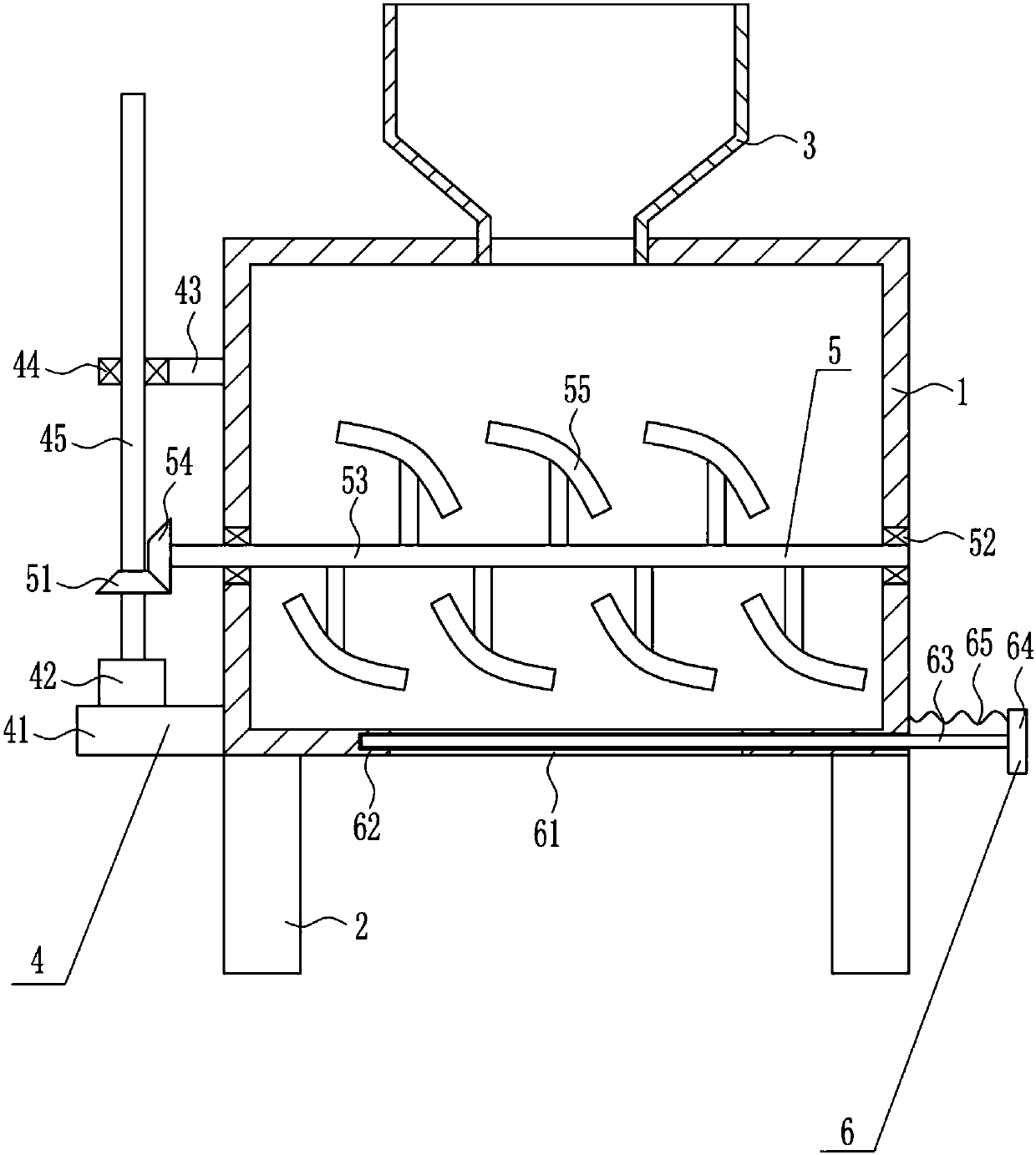 Mixing device for producing fermented feed