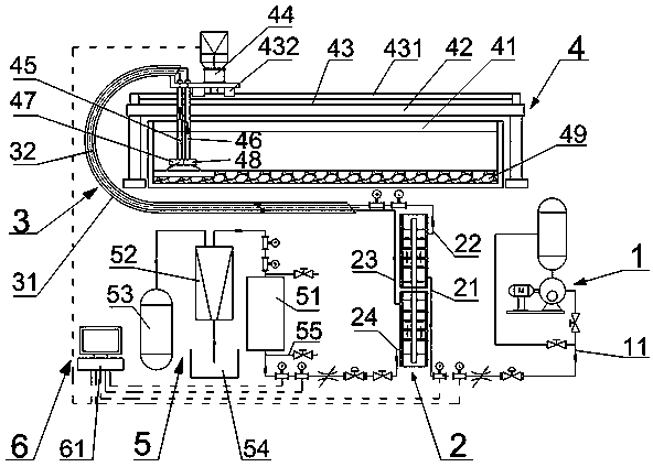 Experimental device for solid-state fluidized mining crushing of natural gas hydrate, and experimental method thereof