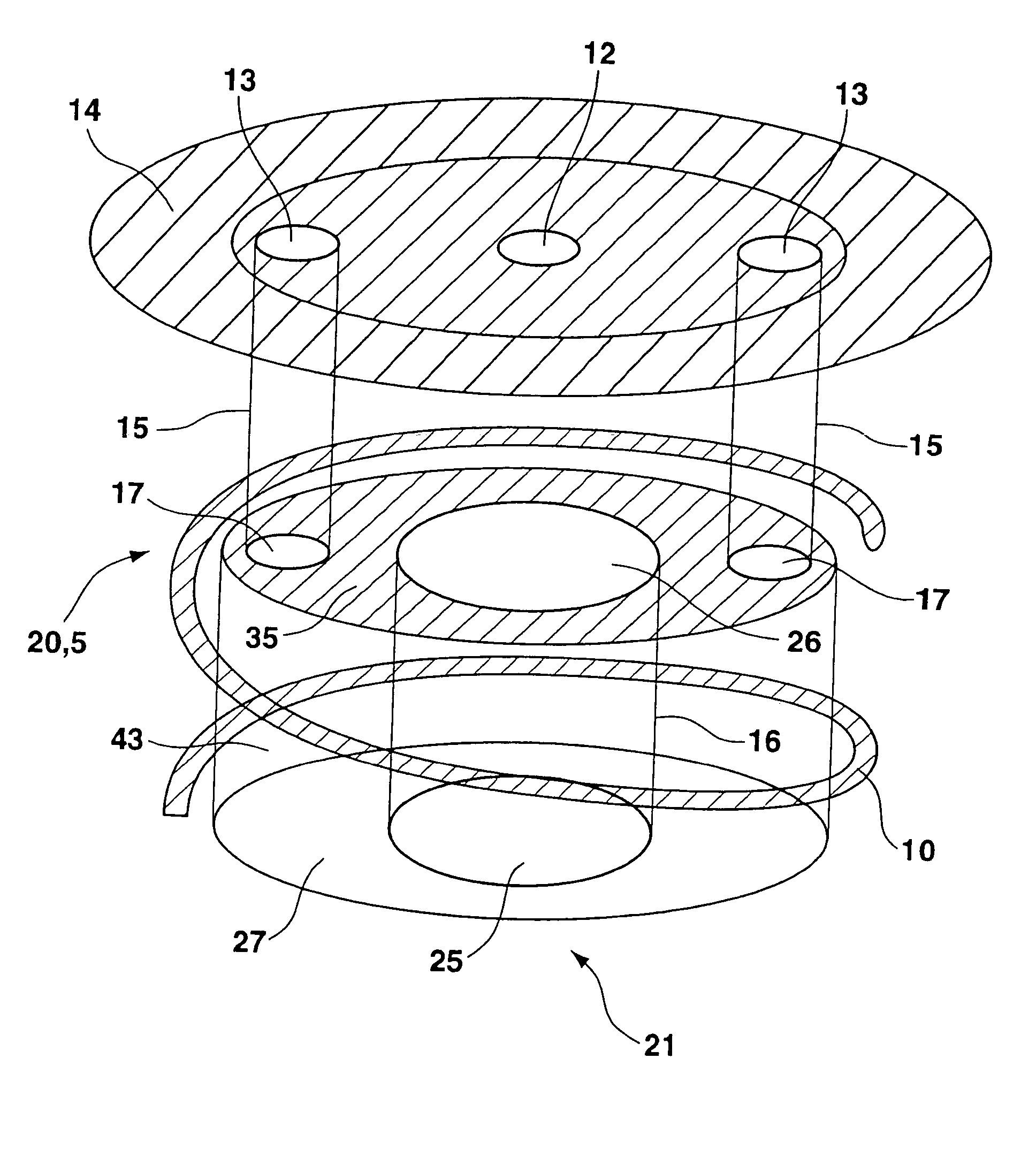 Device and method for anisotropic plasma etching of a substrate, a silicon body in particular