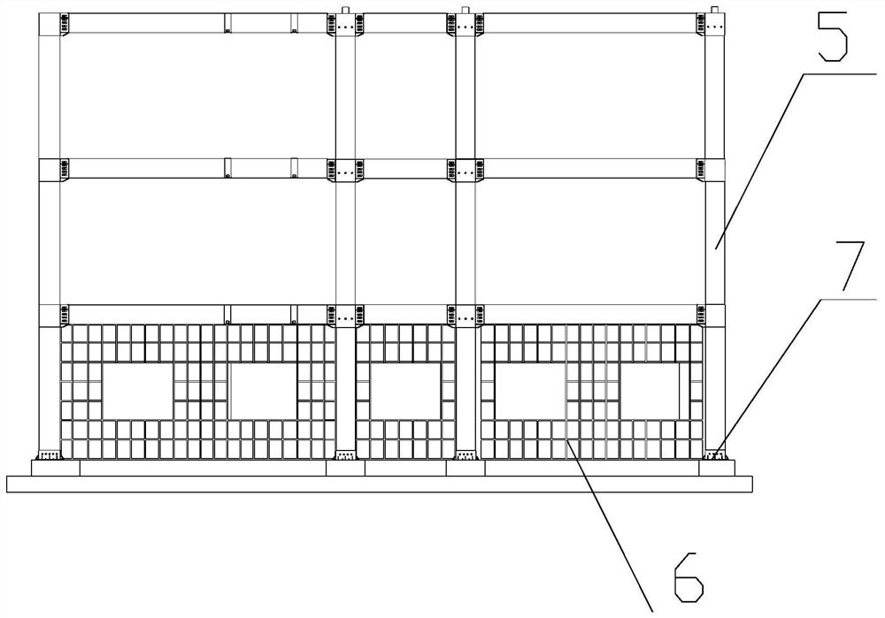 Energy-saving and environment-friendly frame assembly type building structure body