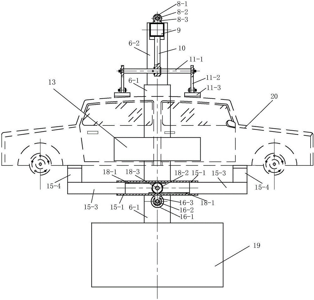 Scrapped vehicle detachment flexible turnover machine