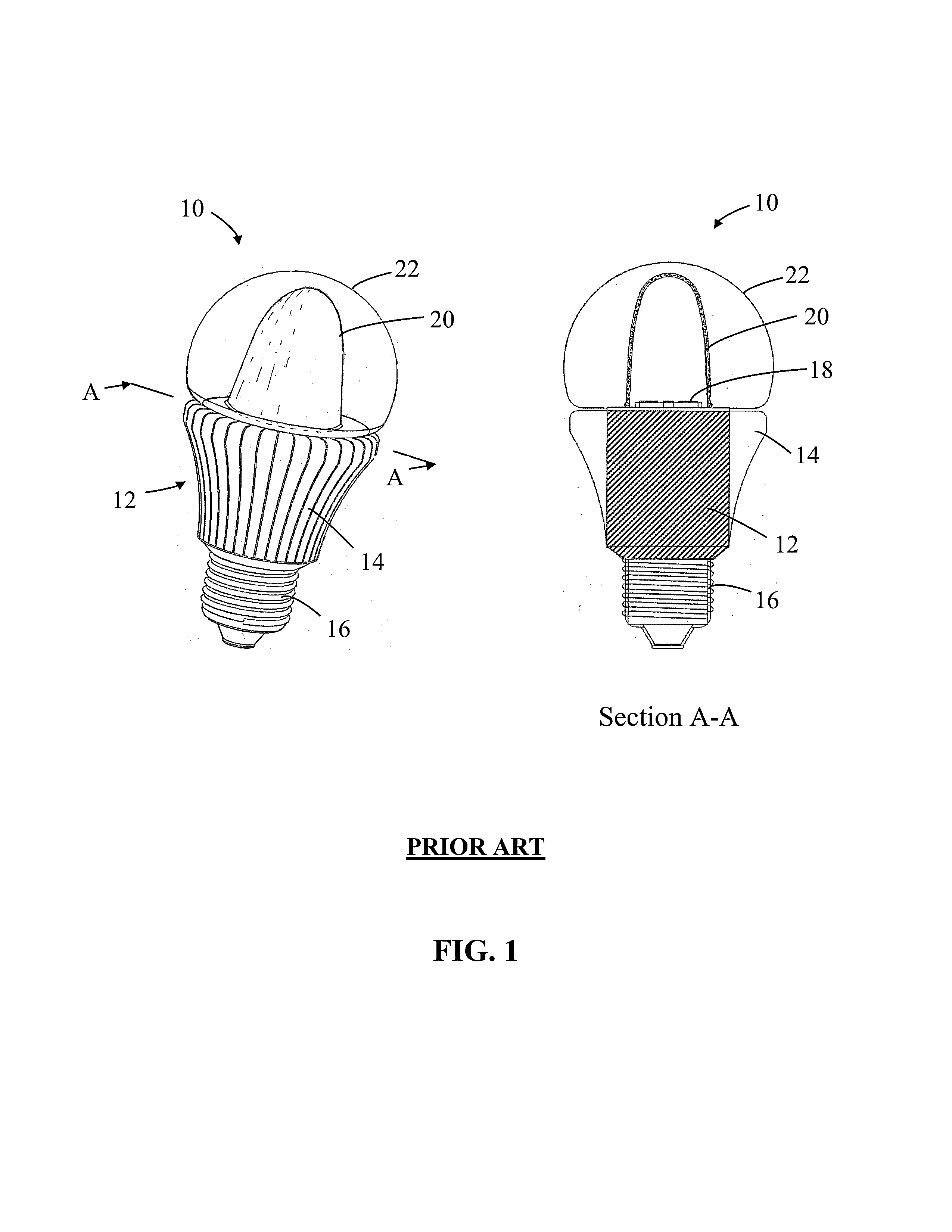 Solid-state lamps with improved radial emission and thermal performance