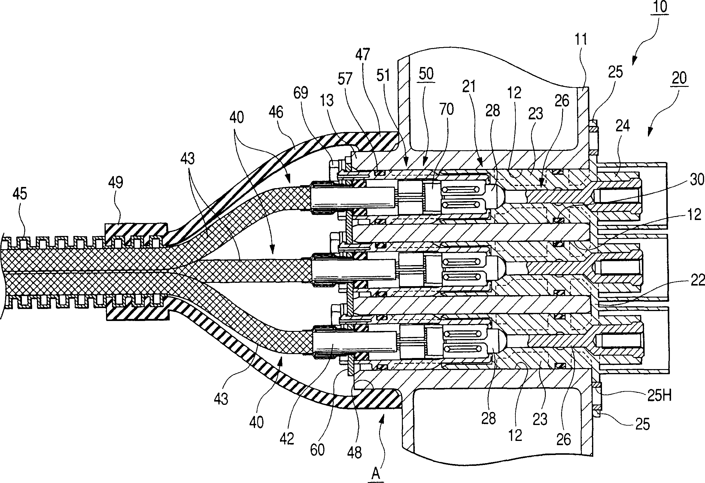 Connecting structure for electric wire to shield case of apparatus