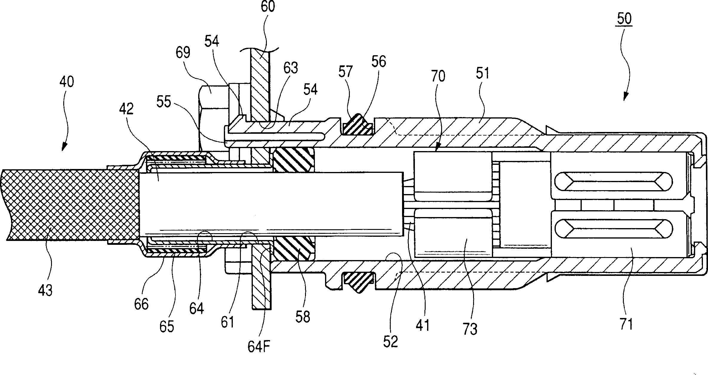 Connecting structure for electric wire to shield case of apparatus