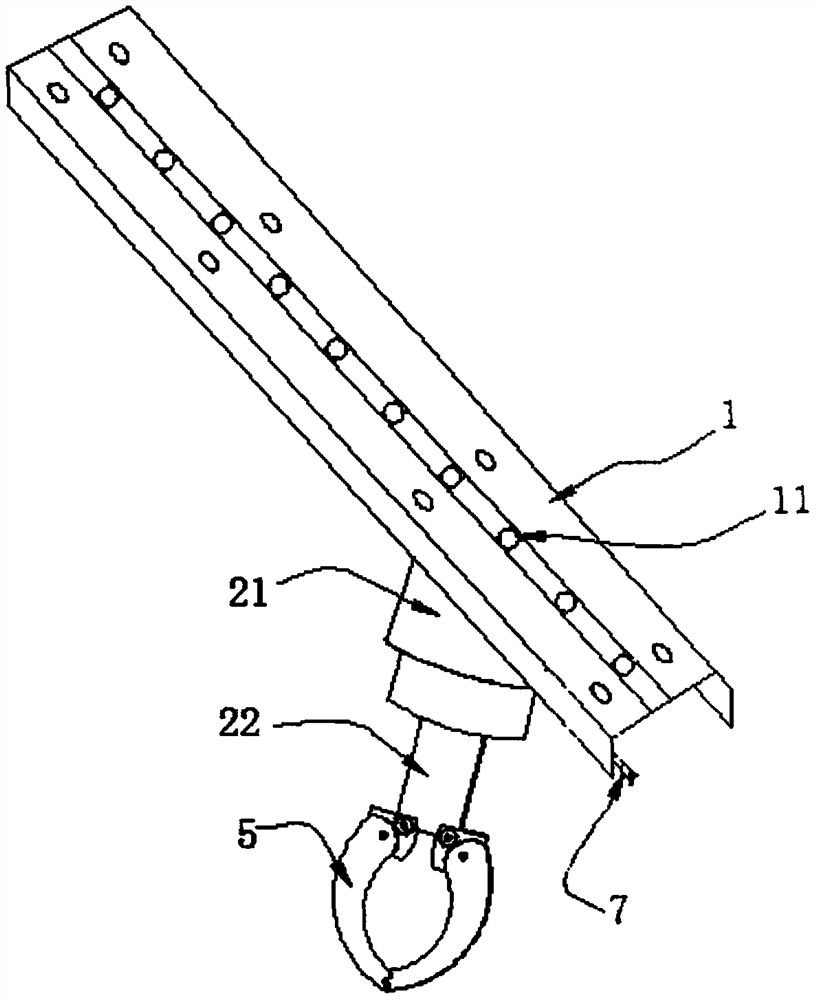 Automatic discharge device of electric conveying frame