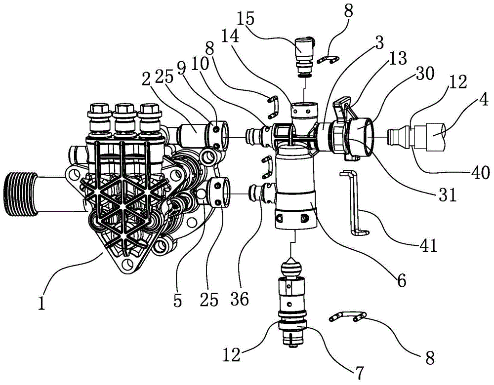 A high-pressure cleaner with a new water outlet device