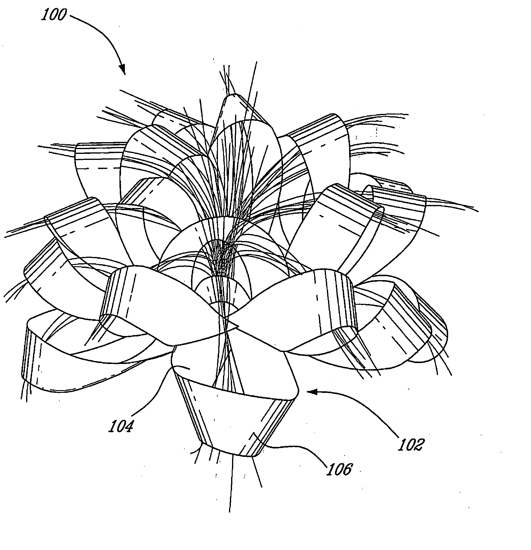 Decorations with optic fibers