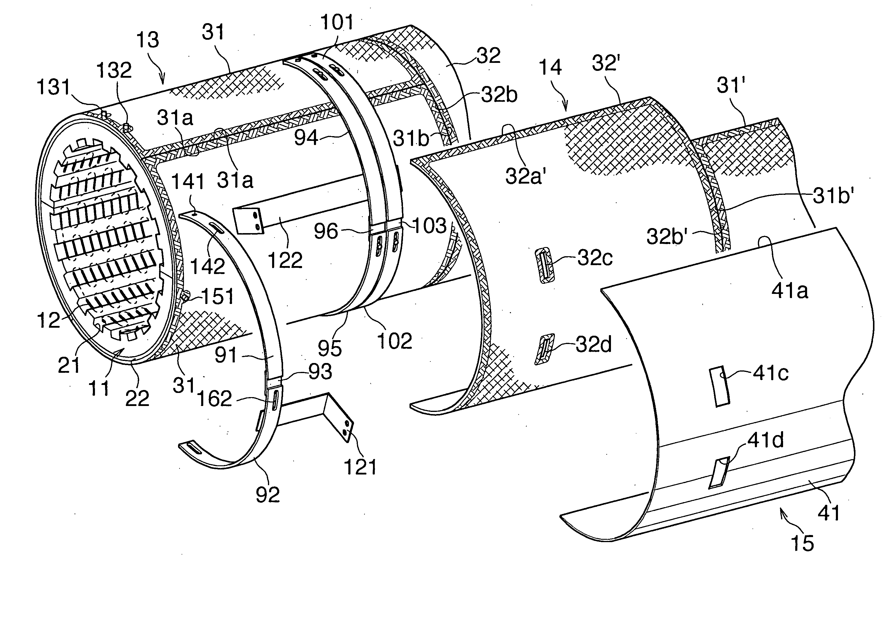 Electric heater for thermal treatment furnace