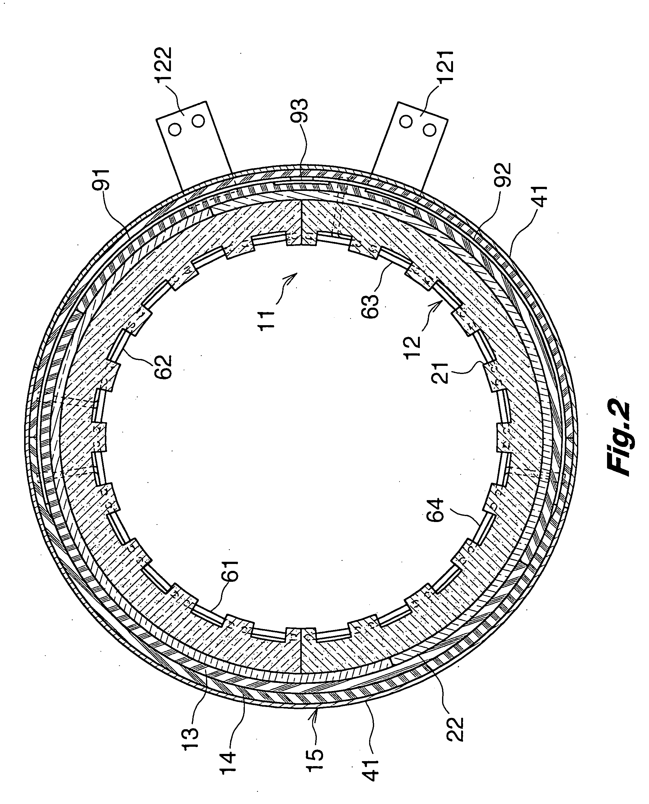 Electric heater for thermal treatment furnace