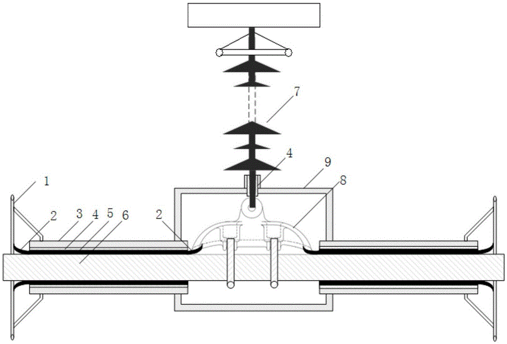 A protection device against wind and deflection flashover for transmission lines