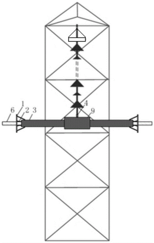 A protection device against wind and deflection flashover for transmission lines