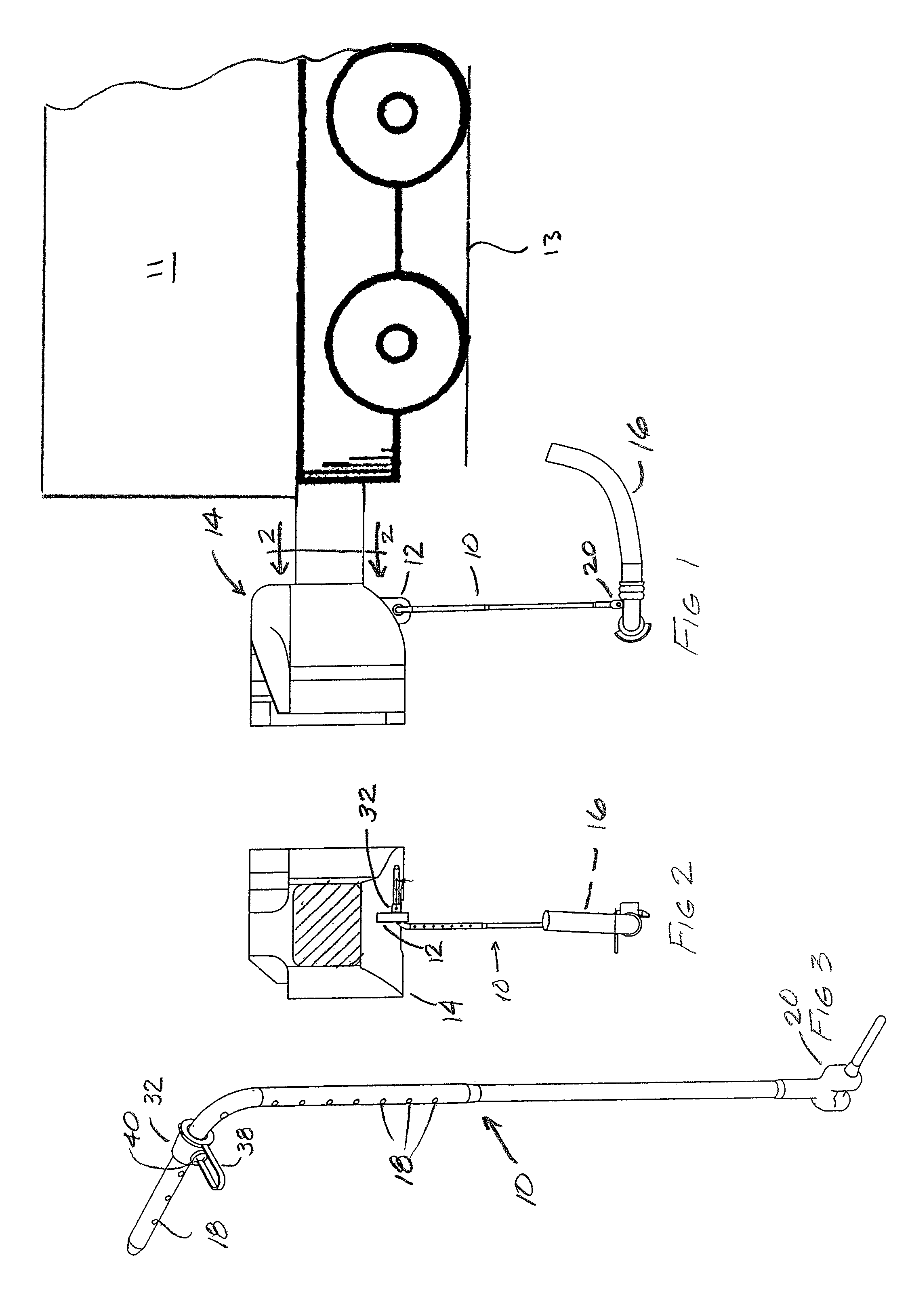 Air brake hose support