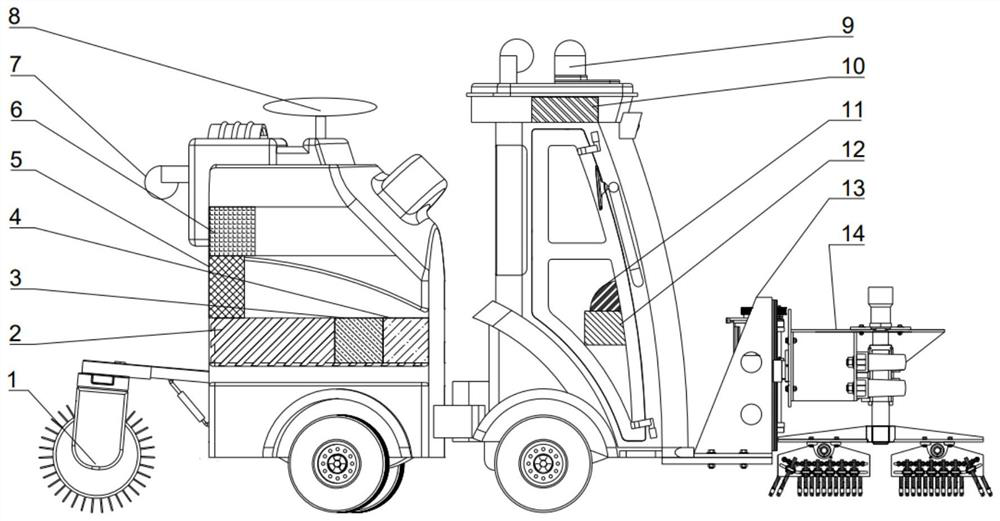 Road-friendly unmanned electric thin ice removing vehicle