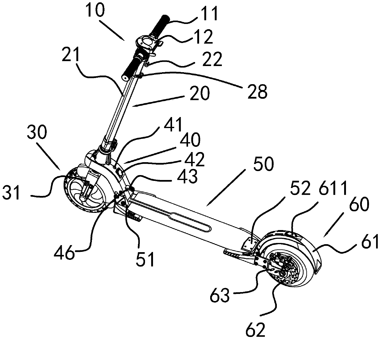 An electric scooter