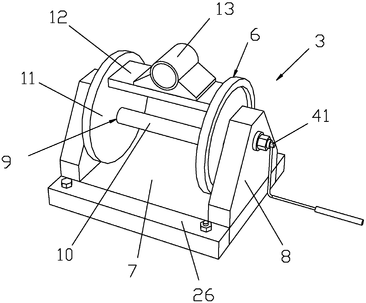 Pipe baking device used for pipeline construction