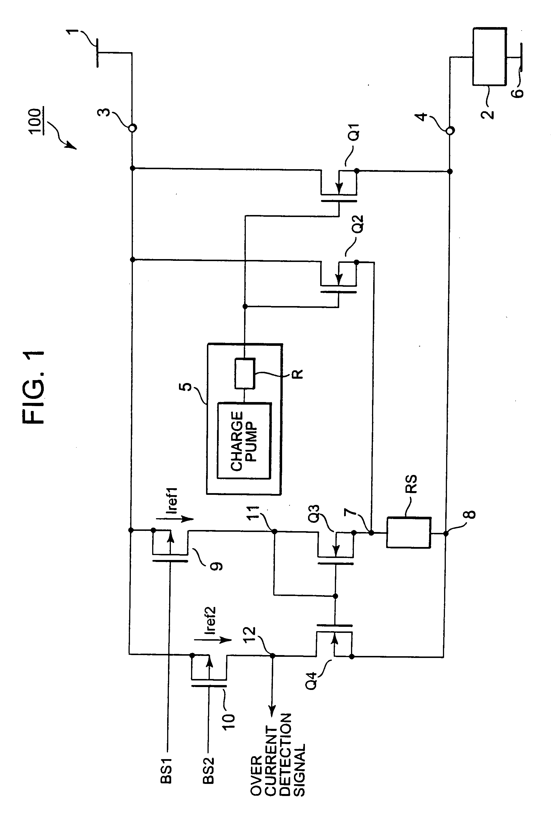 Power supply control apparatus including overcurrent detection circuit